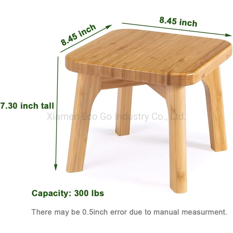 Bamboo Wooden Step Stool Small Step Stool for Kids and Adults, Great for Kitchen Bathroom and Plant Stand