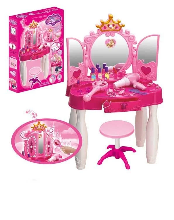 Infrared Dressing Table with Lights Music Kids Makeup Sets for Girls